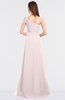 ColsBM Meredith Light Pink Elegant A-line Asymmetric Neckline Zip up Floor Length Bridesmaid Dresses