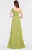 ColsBM Meredith Linden Green Elegant A-line Asymmetric Neckline Zip up Floor Length Bridesmaid Dresses