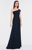 ColsBM Meredith Navy Blue Elegant A-line Asymmetric Neckline Zip up Floor Length Bridesmaid Dresses
