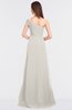 ColsBM Meredith Off White Elegant A-line Asymmetric Neckline Zip up Floor Length Bridesmaid Dresses