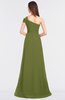 ColsBM Meredith Olive Green Elegant A-line Asymmetric Neckline Zip up Floor Length Bridesmaid Dresses
