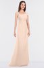 ColsBM Meredith Peach Puree Elegant A-line Asymmetric Neckline Zip up Floor Length Bridesmaid Dresses