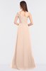 ColsBM Meredith Peach Puree Elegant A-line Asymmetric Neckline Zip up Floor Length Bridesmaid Dresses