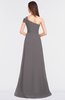 ColsBM Meredith Ridge Grey Elegant A-line Asymmetric Neckline Zip up Floor Length Bridesmaid Dresses