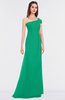 ColsBM Meredith Sea Green Elegant A-line Asymmetric Neckline Zip up Floor Length Bridesmaid Dresses