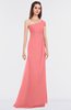 ColsBM Meredith Shell Pink Elegant A-line Asymmetric Neckline Zip up Floor Length Bridesmaid Dresses