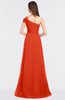 ColsBM Meredith Tangerine Tango Elegant A-line Asymmetric Neckline Zip up Floor Length Bridesmaid Dresses