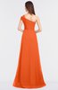 ColsBM Meredith Tangerine Elegant A-line Asymmetric Neckline Zip up Floor Length Bridesmaid Dresses