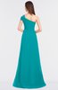 ColsBM Meredith Teal Elegant A-line Asymmetric Neckline Zip up Floor Length Bridesmaid Dresses