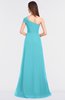 ColsBM Meredith Turquoise Elegant A-line Asymmetric Neckline Zip up Floor Length Bridesmaid Dresses