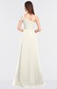 ColsBM Meredith Whisper White Elegant A-line Asymmetric Neckline Zip up Floor Length Bridesmaid Dresses