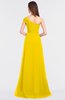ColsBM Meredith Yellow Elegant A-line Asymmetric Neckline Zip up Floor Length Bridesmaid Dresses