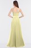 ColsBM Caitlin Soft Yellow Modern A-line Spaghetti Sleeveless Appliques Bridesmaid Dresses