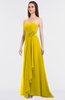 ColsBM Caitlin Yellow Modern A-line Spaghetti Sleeveless Appliques Bridesmaid Dresses