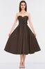 ColsBM Kallie Chestnut Brown Gorgeous A-line Strapless Sleeveless Flower Bridesmaid Dresses