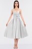 ColsBM Kallie Cloud White Gorgeous A-line Strapless Sleeveless Flower Bridesmaid Dresses