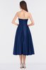 ColsBM Kallie Dark Blue Gorgeous A-line Strapless Sleeveless Flower Bridesmaid Dresses