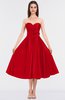 ColsBM Kallie Fiery Red Gorgeous A-line Strapless Sleeveless Flower Bridesmaid Dresses