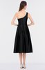 ColsBM Ellison Black Mature A-line Asymmetric Neckline Sleeveless Zip up Bridesmaid Dresses