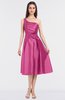 ColsBM Ellison Carnation Pink Mature A-line Asymmetric Neckline Sleeveless Zip up Bridesmaid Dresses
