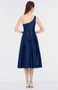 ColsBM Ellison Dark Blue Mature A-line Asymmetric Neckline Sleeveless Zip up Bridesmaid Dresses