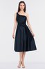 ColsBM Ellison Navy Blue Mature A-line Asymmetric Neckline Sleeveless Zip up Bridesmaid Dresses