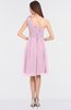 ColsBM Dalary Baby Pink Classic A-line Asymmetric Neckline Sleeveless Criss-cross Straps Knee Length Bridesmaid Dresses