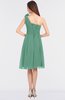 ColsBM Dalary Beryl Green Classic A-line Asymmetric Neckline Sleeveless Criss-cross Straps Knee Length Bridesmaid Dresses
