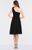 ColsBM Dalary Black Classic A-line Asymmetric Neckline Sleeveless Criss-cross Straps Knee Length Bridesmaid Dresses