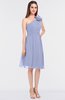 ColsBM Dalary Blue Heron Classic A-line Asymmetric Neckline Sleeveless Criss-cross Straps Knee Length Bridesmaid Dresses