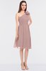 ColsBM Dalary Blush Pink Classic A-line Asymmetric Neckline Sleeveless Criss-cross Straps Knee Length Bridesmaid Dresses
