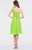 ColsBM Dalary Bright Green Classic A-line Asymmetric Neckline Sleeveless Criss-cross Straps Knee Length Bridesmaid Dresses
