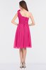ColsBM Dalary Fandango Pink Classic A-line Asymmetric Neckline Sleeveless Criss-cross Straps Knee Length Bridesmaid Dresses