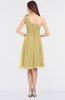 ColsBM Dalary Gold Classic A-line Asymmetric Neckline Sleeveless Criss-cross Straps Knee Length Bridesmaid Dresses