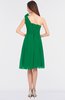 ColsBM Dalary Green Classic A-line Asymmetric Neckline Sleeveless Criss-cross Straps Knee Length Bridesmaid Dresses