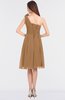 ColsBM Dalary Light Brown Classic A-line Asymmetric Neckline Sleeveless Criss-cross Straps Knee Length Bridesmaid Dresses