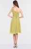 ColsBM Dalary Misted Yellow Classic A-line Asymmetric Neckline Sleeveless Criss-cross Straps Knee Length Bridesmaid Dresses