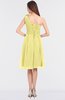 ColsBM Dalary Pastel Yellow Classic A-line Asymmetric Neckline Sleeveless Criss-cross Straps Knee Length Bridesmaid Dresses