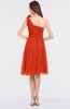 ColsBM Dalary Persimmon Classic A-line Asymmetric Neckline Sleeveless Criss-cross Straps Knee Length Bridesmaid Dresses