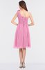 ColsBM Dalary Pink Classic A-line Asymmetric Neckline Sleeveless Criss-cross Straps Knee Length Bridesmaid Dresses