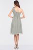 ColsBM Dalary Platinum Classic A-line Asymmetric Neckline Sleeveless Criss-cross Straps Knee Length Bridesmaid Dresses