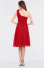 ColsBM Dalary Red Classic A-line Asymmetric Neckline Sleeveless Criss-cross Straps Knee Length Bridesmaid Dresses