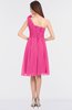 ColsBM Dalary Rose Pink Classic A-line Asymmetric Neckline Sleeveless Criss-cross Straps Knee Length Bridesmaid Dresses