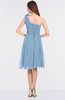 ColsBM Dalary Sky Blue Classic A-line Asymmetric Neckline Sleeveless Criss-cross Straps Knee Length Bridesmaid Dresses