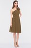 ColsBM Dalary Truffle Classic A-line Asymmetric Neckline Sleeveless Criss-cross Straps Knee Length Bridesmaid Dresses