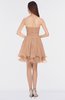 ColsBM Makenna Almost Apricot Glamorous A-line Strapless Sleeveless Mini Beaded Bridesmaid Dresses