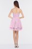 ColsBM Makenna Baby Pink Glamorous A-line Strapless Sleeveless Mini Beaded Bridesmaid Dresses