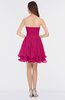 ColsBM Makenna Beetroot Purple Glamorous A-line Strapless Sleeveless Mini Beaded Bridesmaid Dresses