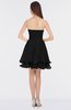 ColsBM Makenna Black Glamorous A-line Strapless Sleeveless Mini Beaded Bridesmaid Dresses