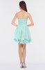 ColsBM Makenna Blue Glass Glamorous A-line Strapless Sleeveless Mini Beaded Bridesmaid Dresses